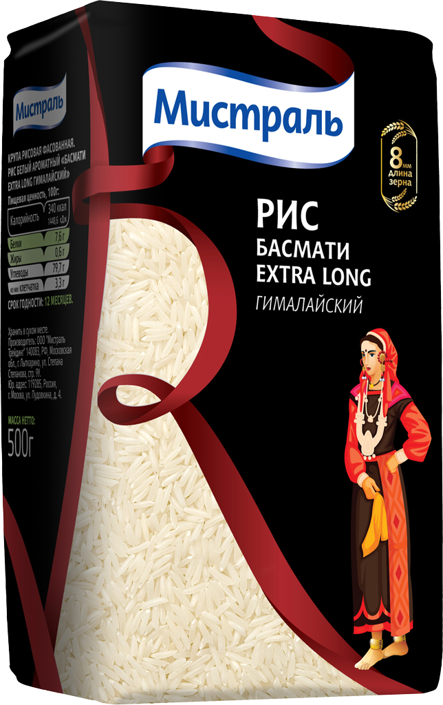 Рис Мистраль Басмати Extra Long, 500 г.