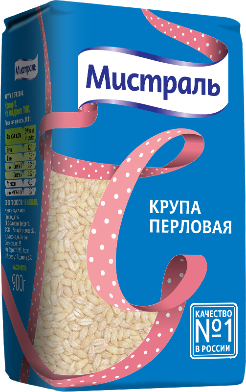 Крупа Мистраль Перловая, 900 г.