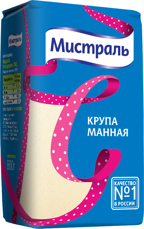 Крупа Мистраль Манная, 800 г.