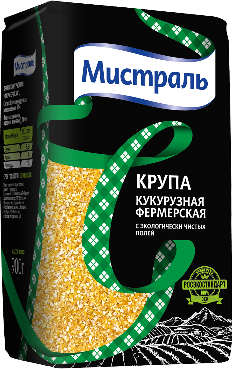 Крупа Мистраль кукурузная фермерская, 900 г.