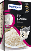 Рис Мистраль белый ароматный Басмати в пакетах для варки, 5×80 г.