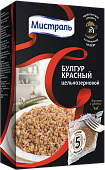 Крупа Мистраль пшеничная Булгур красный цельнозерновой, 5х80 г.